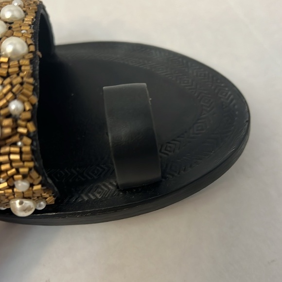 FREE PEOPLE SUN PEAKS EMBELLISHED SANDALS BLACK 38=8 - Picture 7 of 16